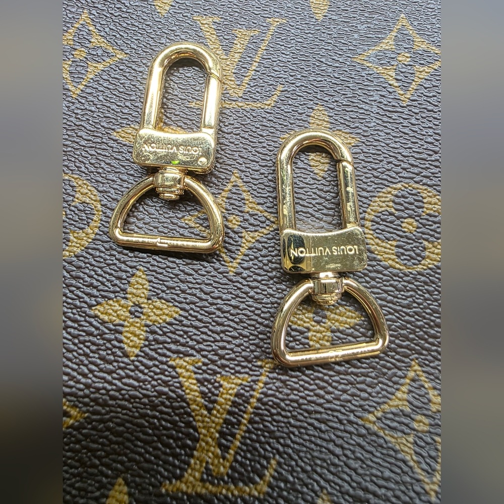 Louis Vuitton Gold Lobster Clasp Hardwear X2